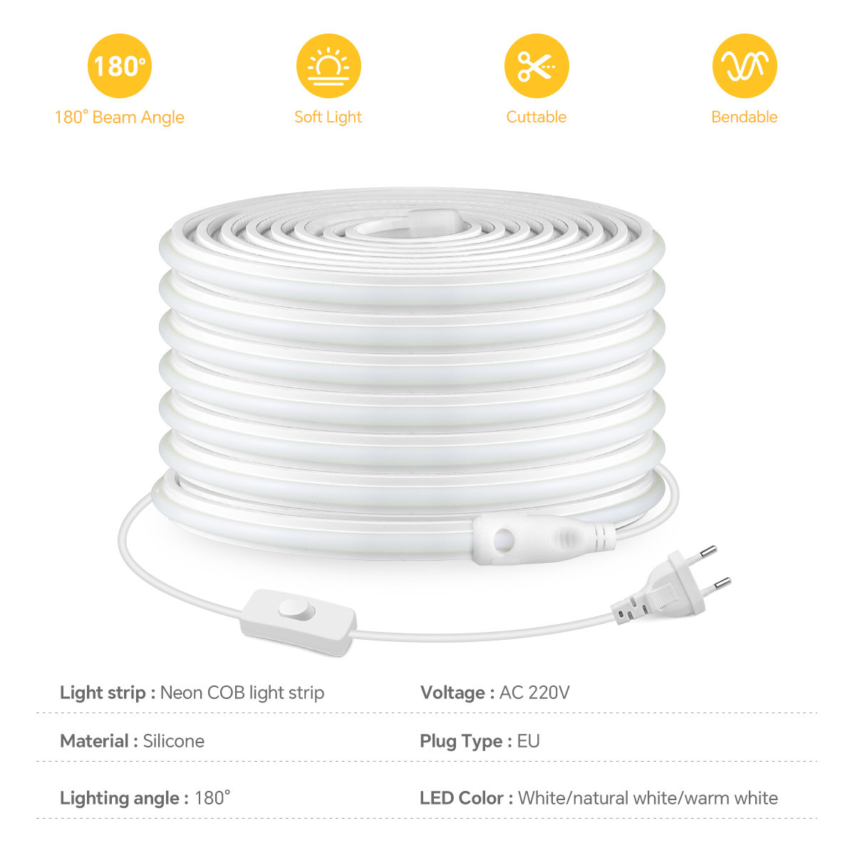 Bande LED COB 220V, haute dens - Smart Garden Light avis et prix